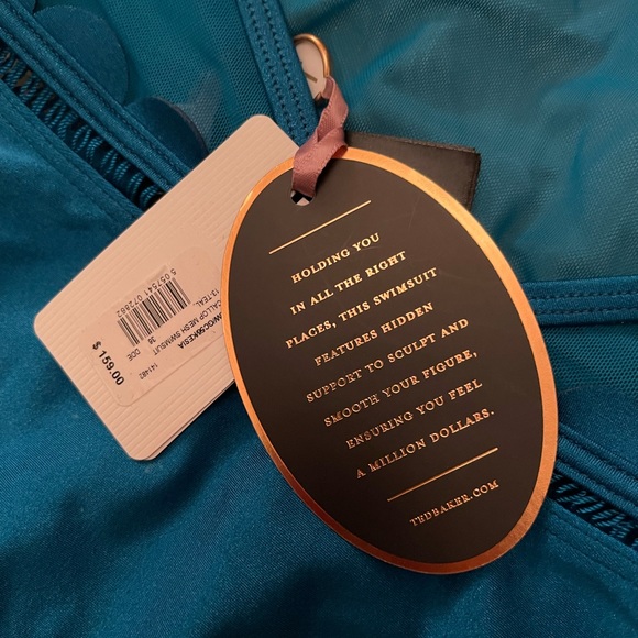 Ted Baker Scallop Mesh Swimsuit - Picture 4 of 7